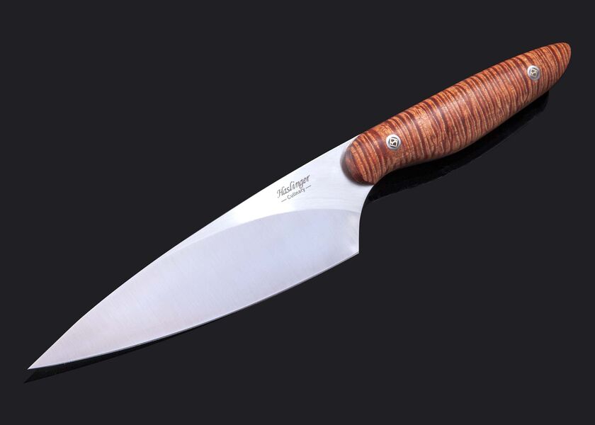 New Generation Chef Knife 150mm Blade - Curly Koa Handle