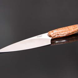 New Generation Chef Knife 152mm Blade with Fiddleback Maple Handle full view