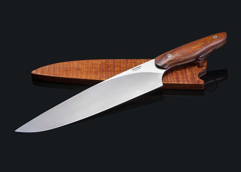 New Generation Chef 9" handled in Desert Ironwood with Anagree Saya