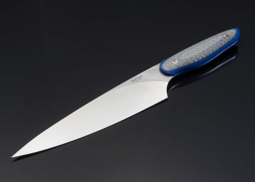 Chef set with silver twill and blue G10 other views