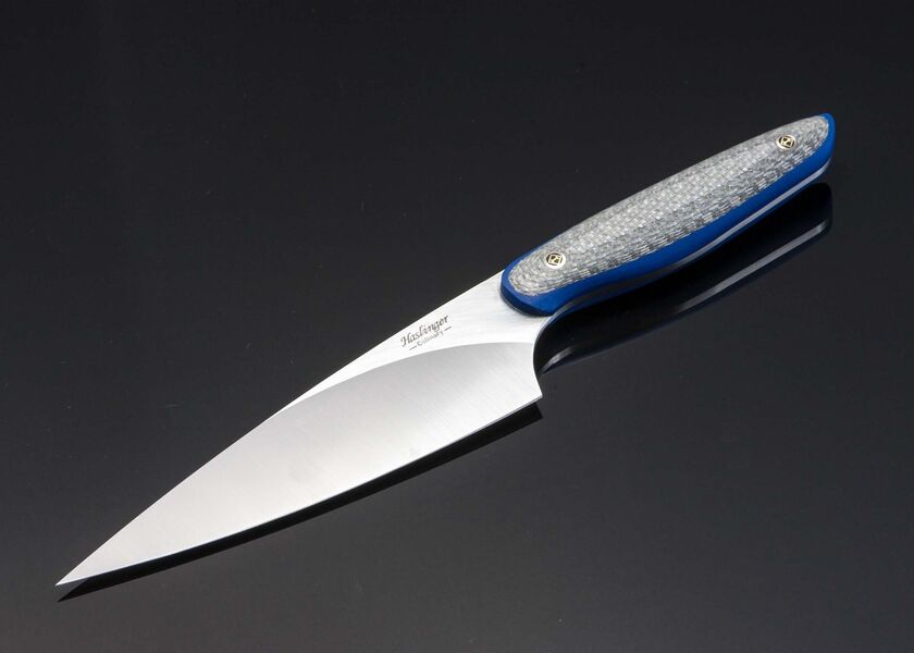 Chef set with silver twill and blue G10 indivitual view