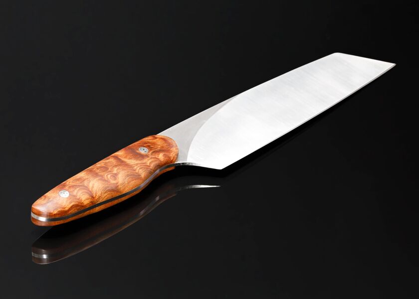 Evolution chef 198mm blade with quilted maple handle