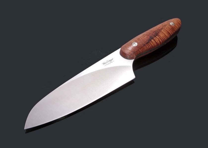 Evolution Chef Knife 140mm Blade with Spalted Curly Koa Handle