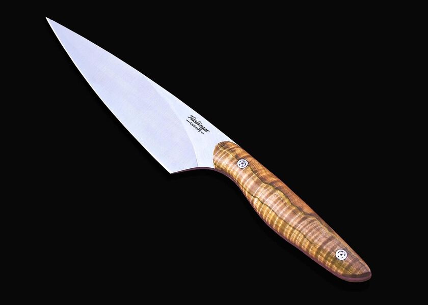 New Generation 6" Chef knife with Fiddleback Maple Handle other view