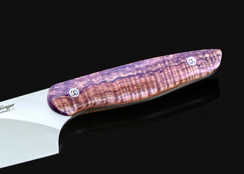 New Generation 8" Spalted Maple Handle close up