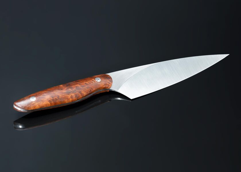 New Generation Chef 150mm Blade - Redwood Burl Handle other  view