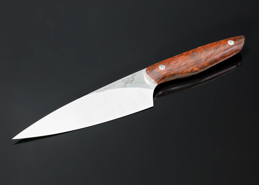 New Generation Chef 150mm Blade - Redwood Burl Handle