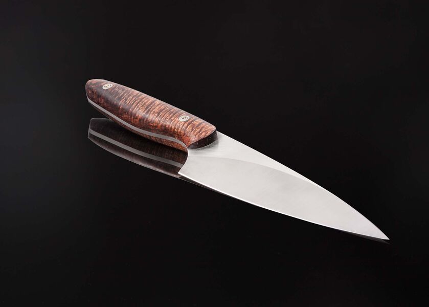 New Generation Chef 150mm Blade - Spectacular Curly Koa Handle main view