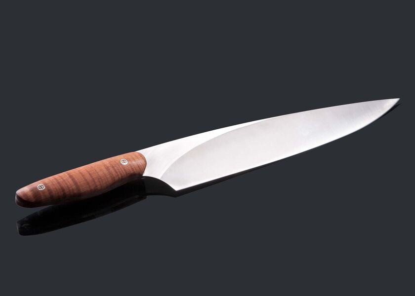 New Generation Chef Knife 254mm Blade - Fiddleback Maple Handle